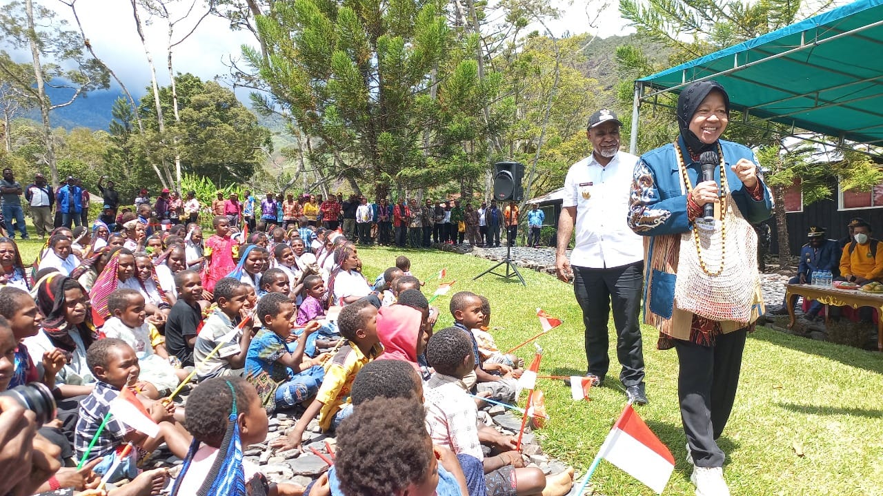 Mensos Risma di Mulia Papua