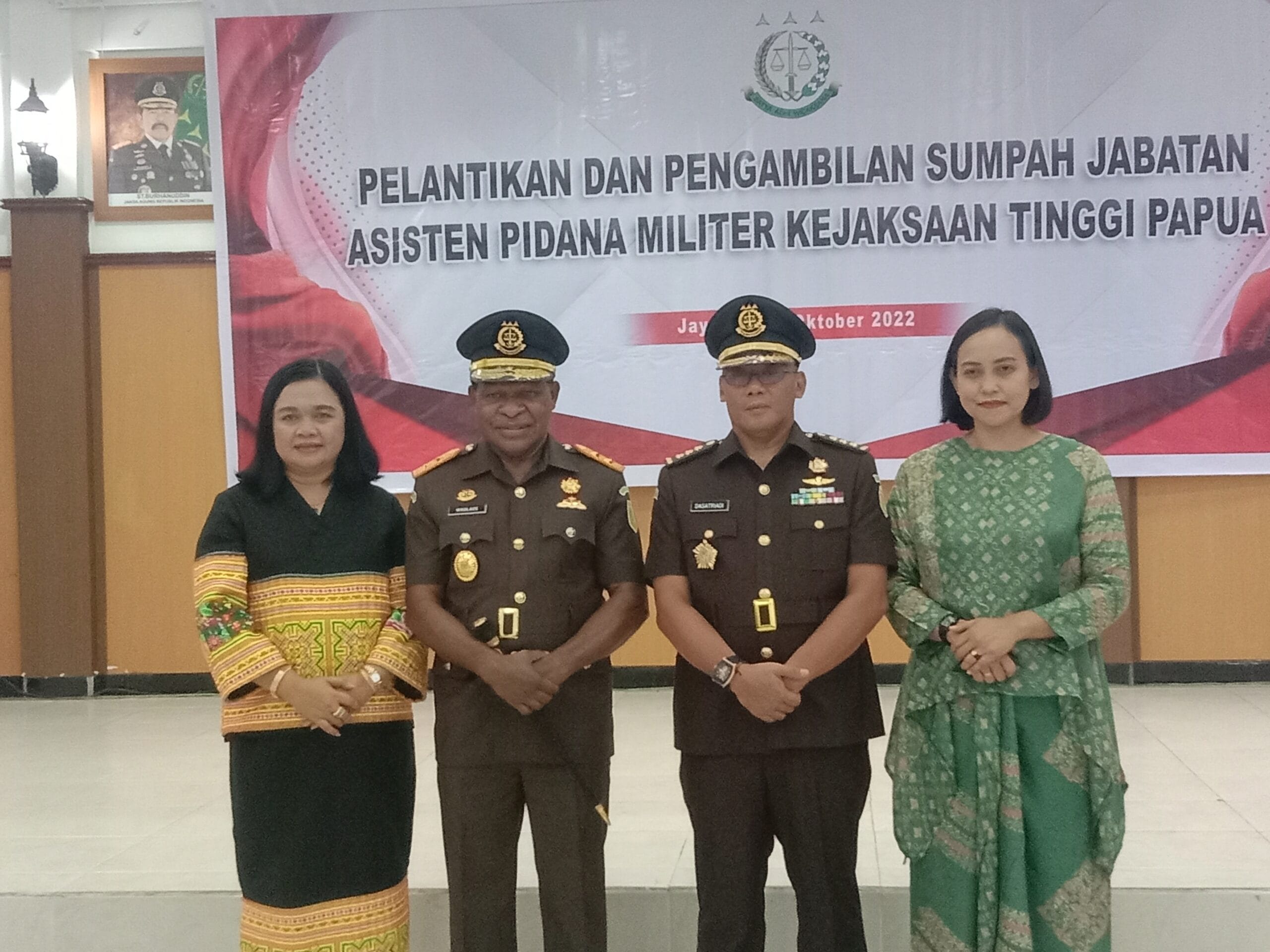 Asisten Pidana Militer Kejati Papua Dilantik