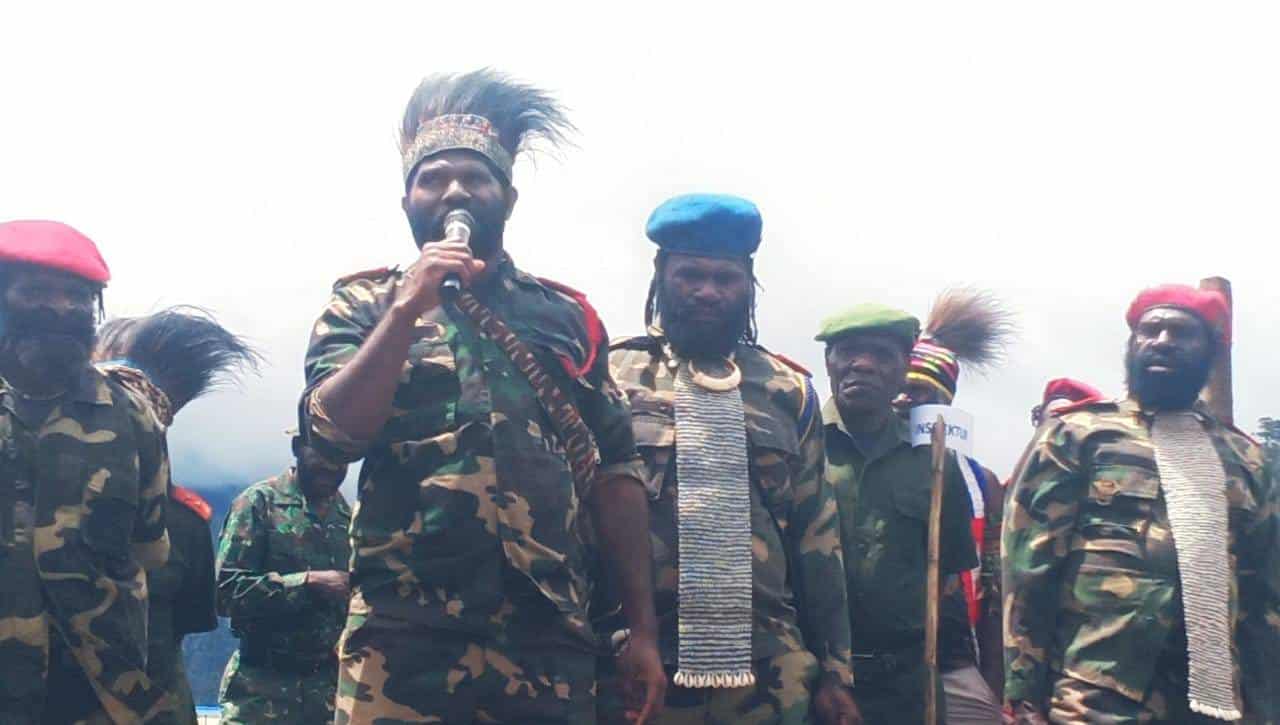 Panglima Tertinggi West Papua Army (WPA), Demianus Magai Yogi (pegang mic) - Jubi/IST
