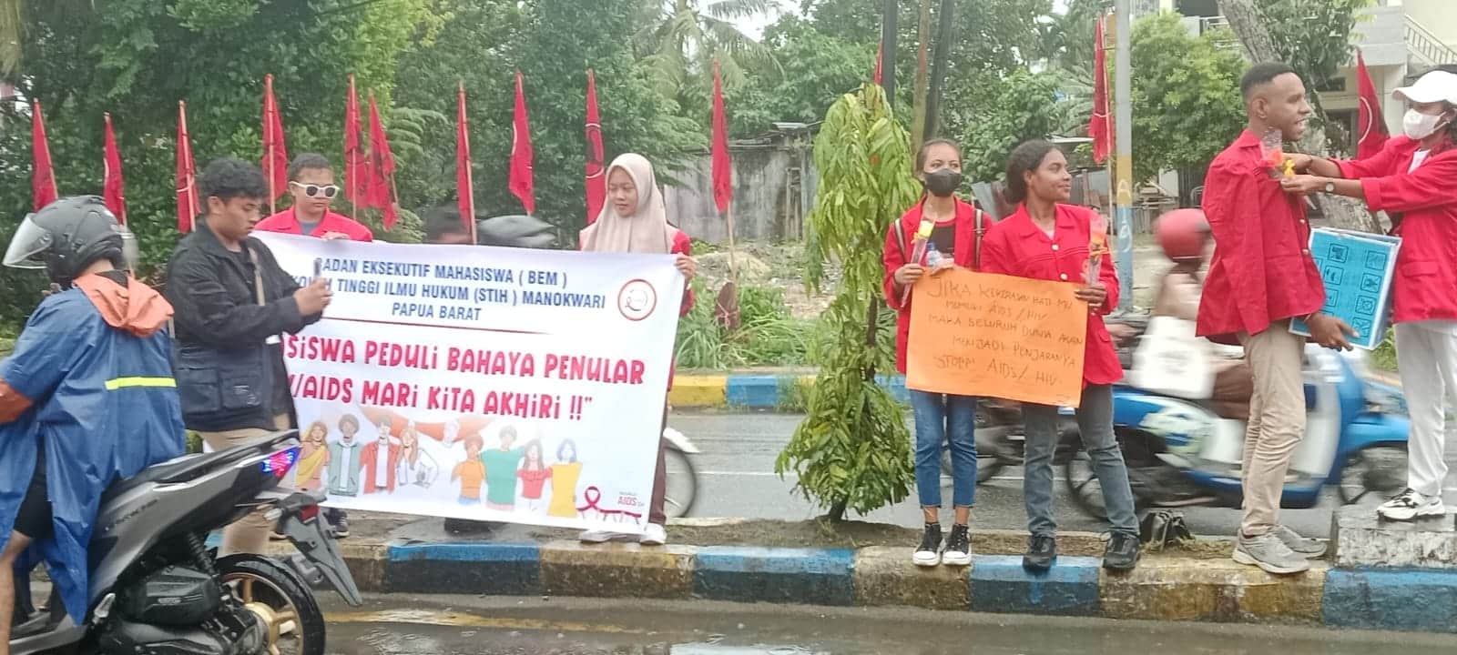 aksi bagi bunga di manokwari