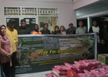Mahasiswa Papua galang bantuan untuk korban bencana di Bone Bolango. - IST