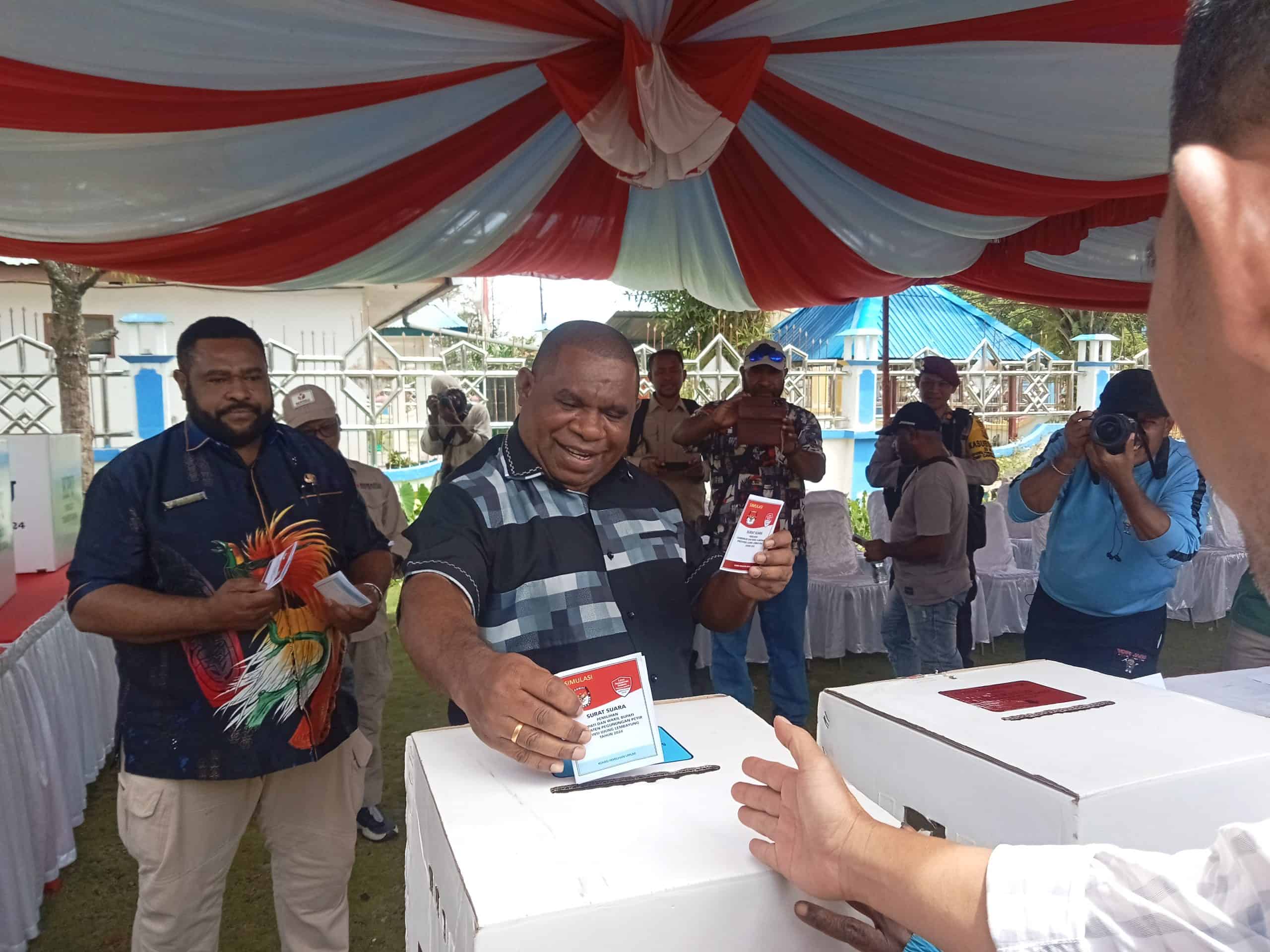 KPU Papua Pegunungan gelar simulasi pemungutan dan penghitungan suara