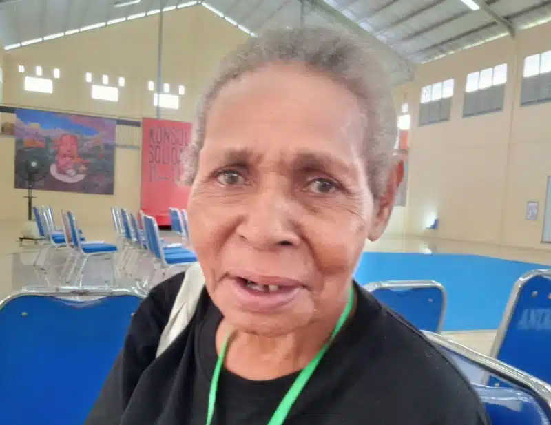 Warga Jagebob di Kampung Po, mama Afra Kwipalo Balaigaise mengkhawatirkan Proyek Strategis Nasional (PSN) di Jagebob, yang rencananya menjadi perkebunan tebu. - Jubi/dam.