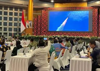 Plt. Deputi Bidang Kebijakan Pembangunan BRIN, Anugerah Widiyanto, menjelaskan, pembangunan Bandar Antariksa memiliki dasar hukum yang kuat-  Rapat BRIN di Jakarta, 19 Desember 2025 - Dok. BRIN