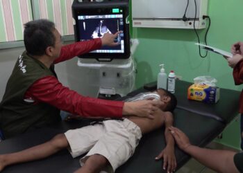 Foto saat IDAI Gelar Skrining Jantung Anak Gratis di RSUD Sele Be Solu Sorong (23/4/2026).. Ditemukan sejumlah kasus serius yang butuh operasi - Jubi/ Gamaliel
