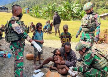 One of the children reported to have been injured by gunfire in Puncak Regency - Supplied